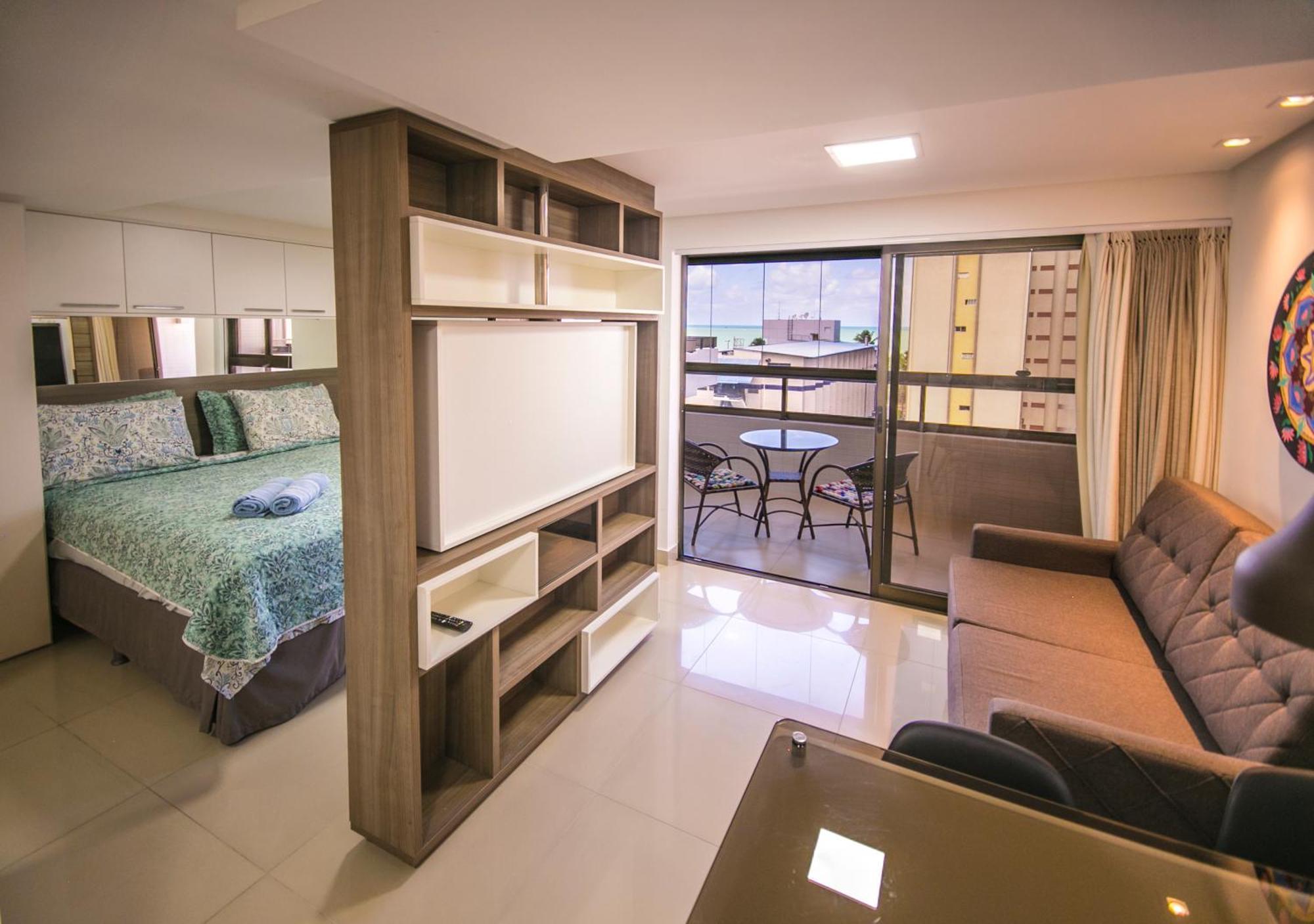 الشقق الفندقية João Pessoaفي  Goldflat Cabo Branco By Penareiaturbr الغرفة الصورة